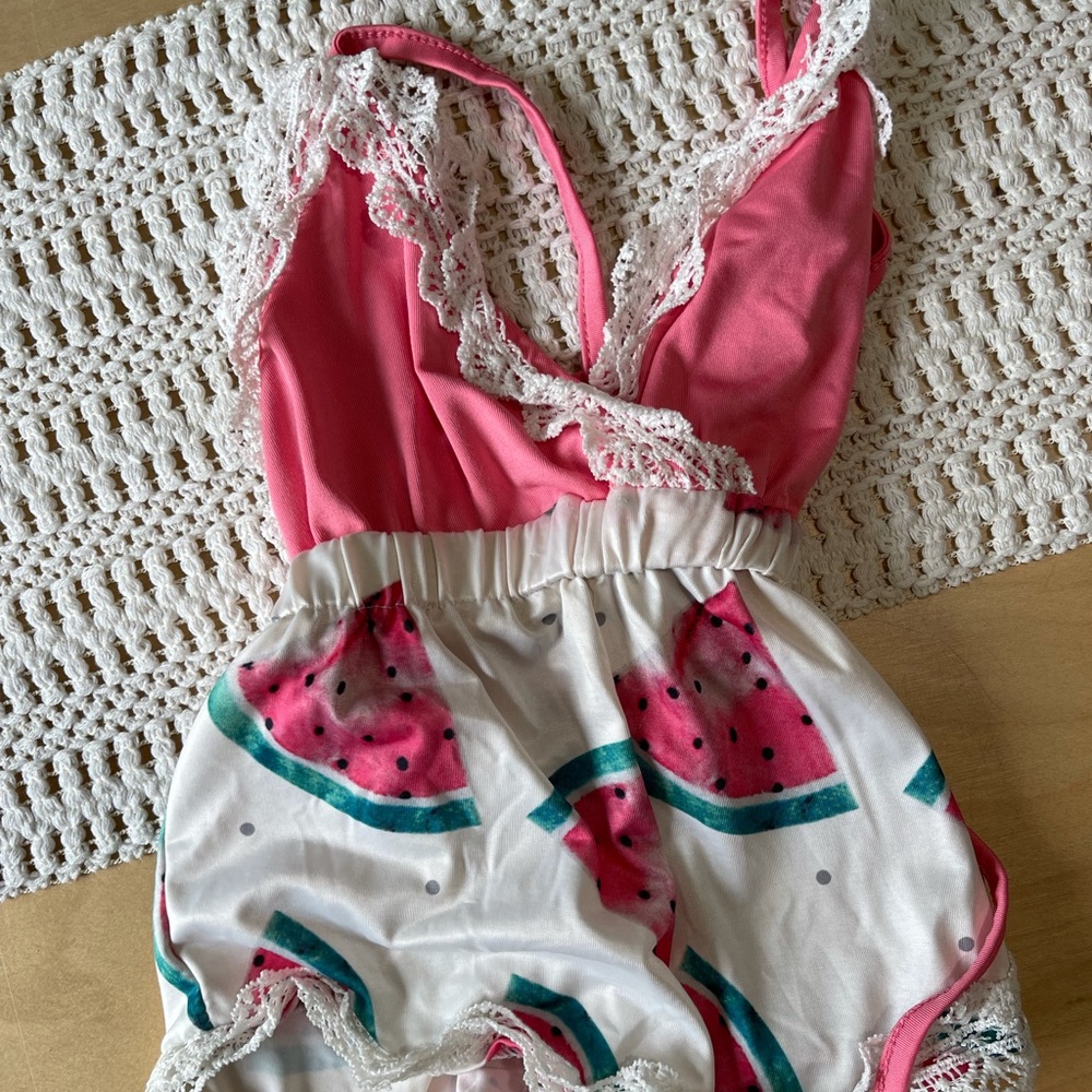 Watermelon romper 2t
